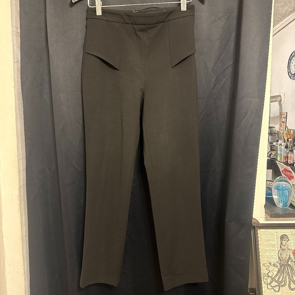 Cushnie Et Ochs Women Black Cropped Straight Leg Pants -Size 6